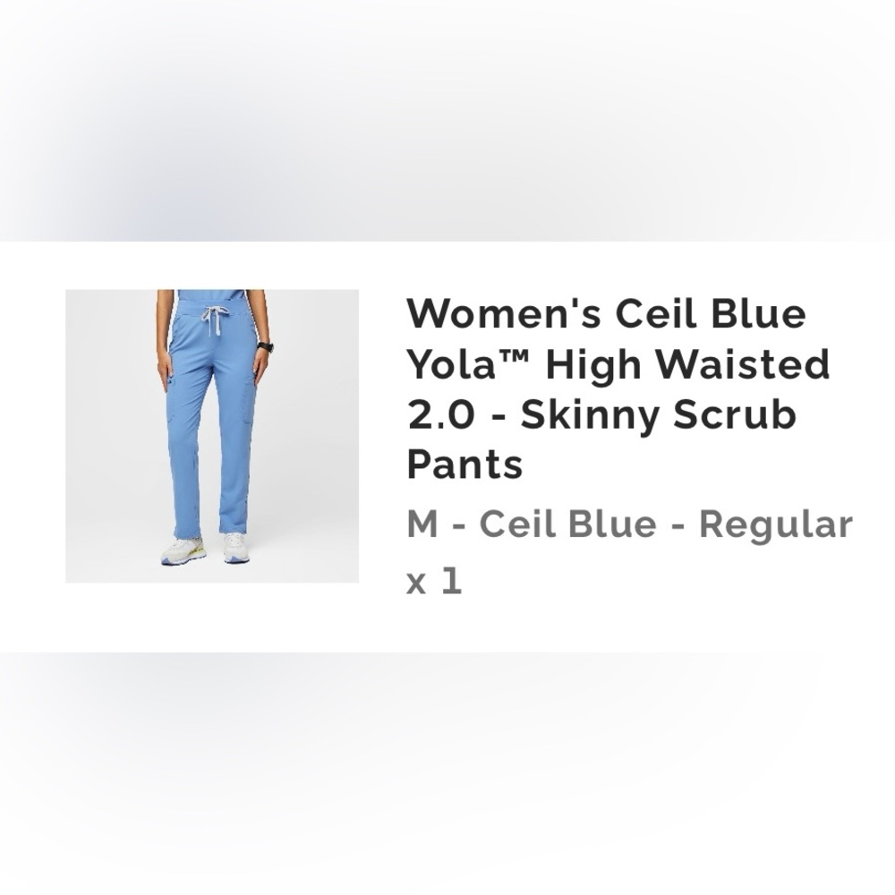 FIGS High Waisted Yola Pant (Ceil Blue)